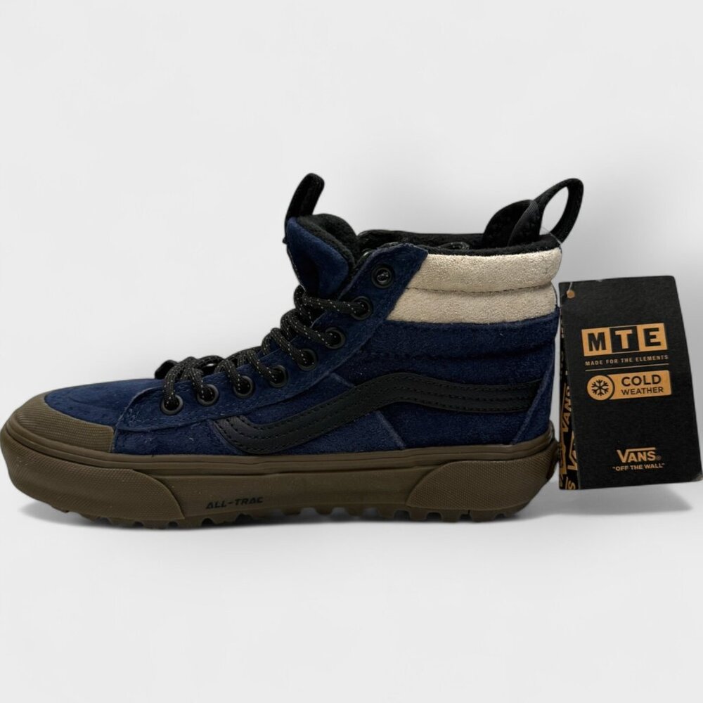Vans SK8-Hi MTE-2 Utility Gum Navy Khaki Women’s 5.5 Winter Boots NWT - Picture 3 of 13